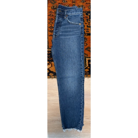 GAP High Rise Cheeky Straight Jeans With Washwell Dark Indigo - 26P - Picture 6 of 9